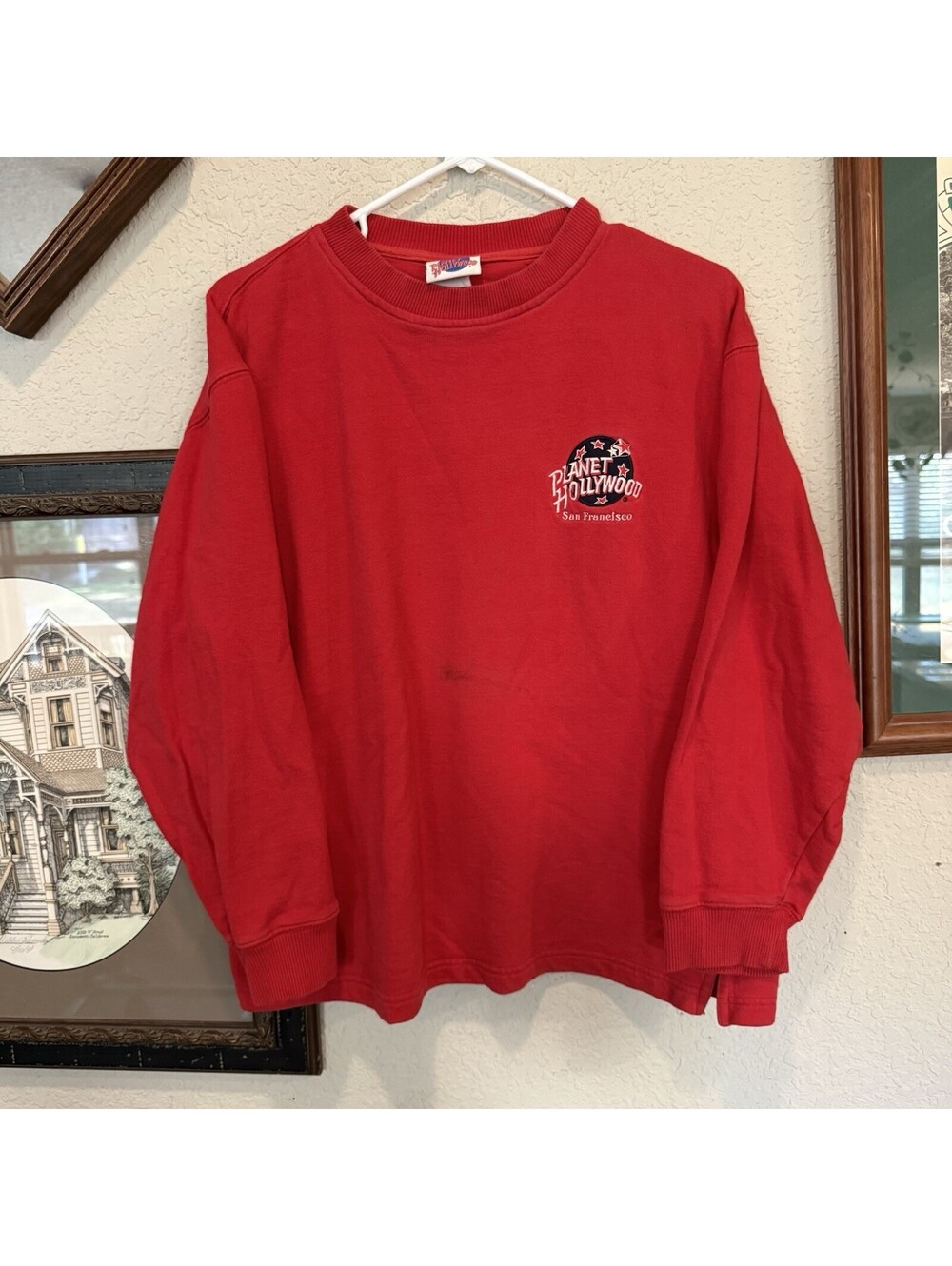 Vintage 90s Planet Hollywood San Francisco Mens Crewneck Sweatshirt Size Medium